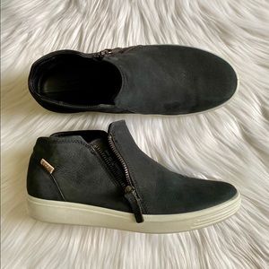 ECCO Soft 7 Sneakers/Low Bootie Black Nubuck